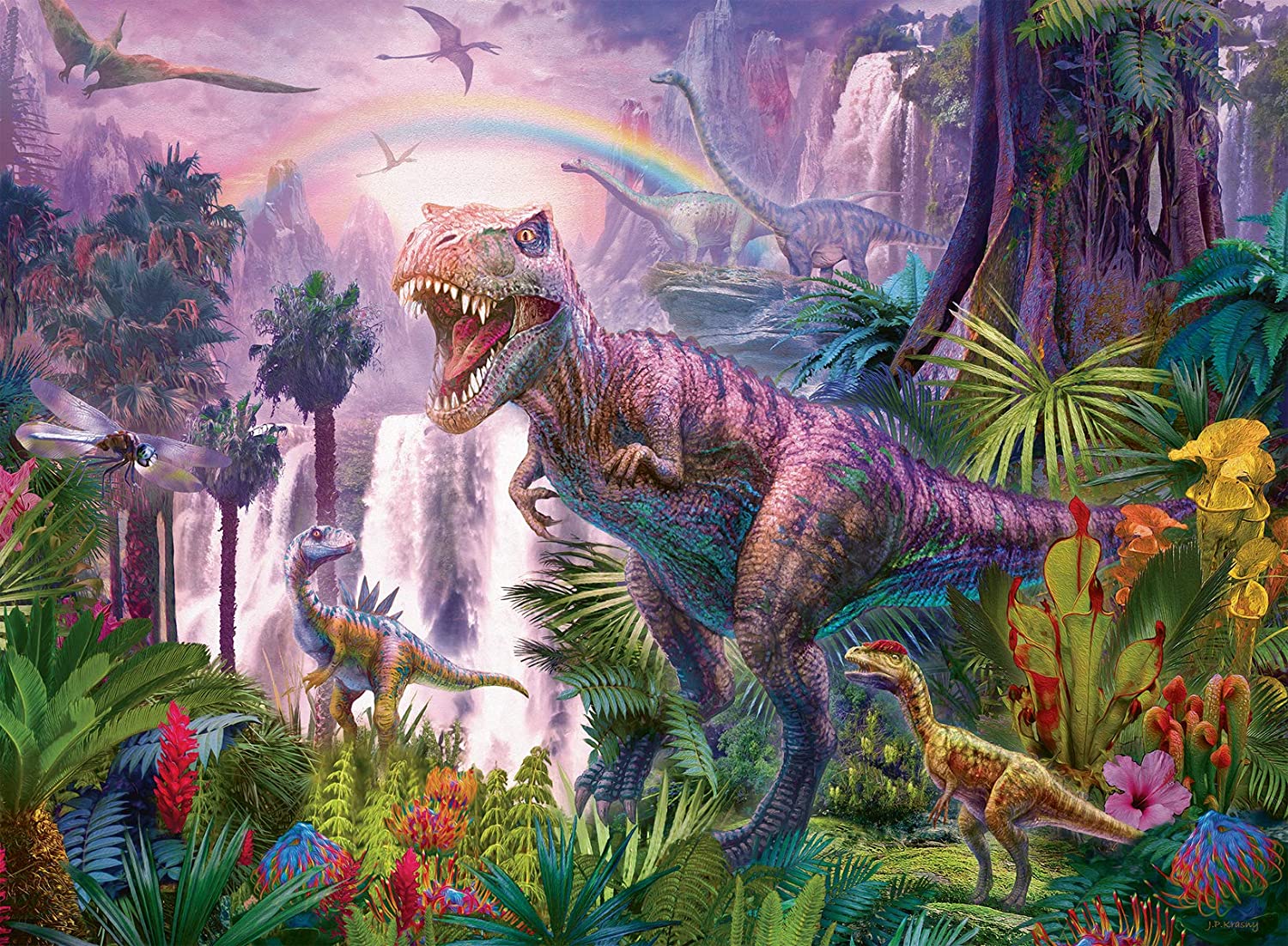 e4c29e84a2b1560b79e9a5425af41132 Ravensburger Puzzle 200 pz. Paese dei dinosauri - immagine 1