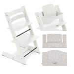 Stokke Tripp Trapp Sedia + Baby Set + Cushion  White, Star Silver