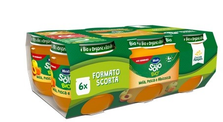 e58b9800d93f81caf29f1838744d0050 Hero Omogeneizzato Bio Pesca-Albicocca-Mela Gr.120X6 - immagine 1