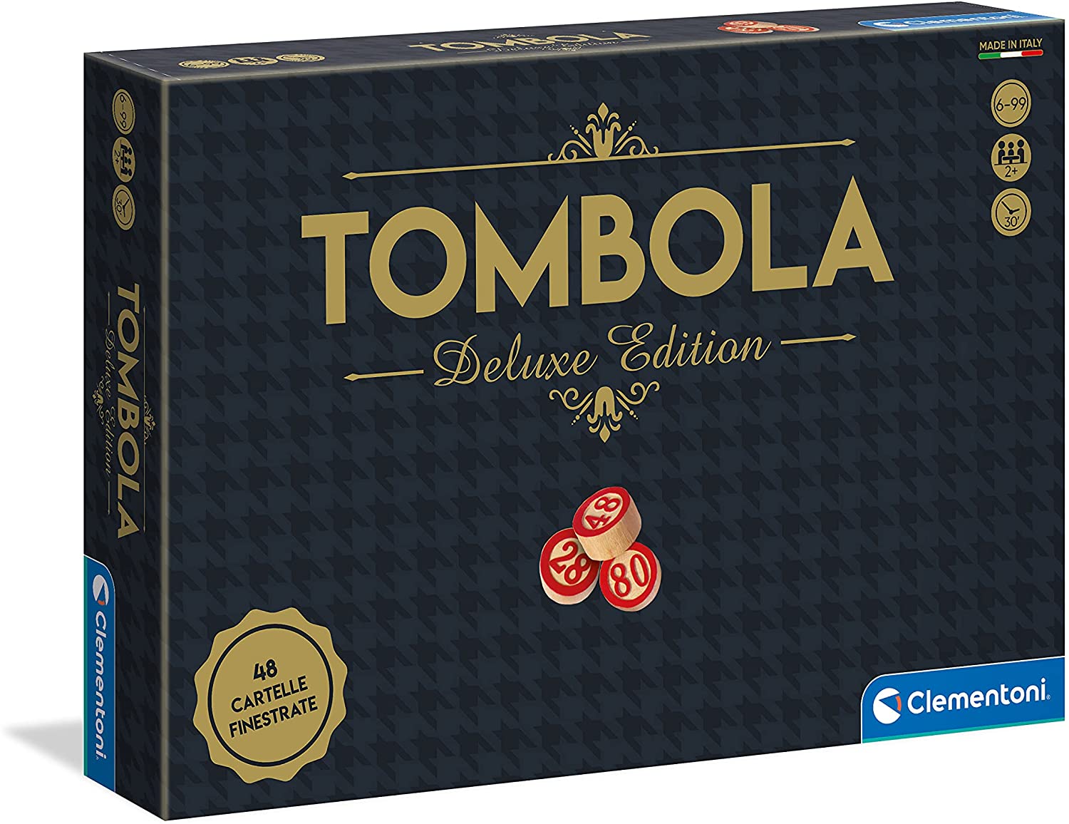e593886c1fcf77297434216e5bd70088 Clementoni Tombola Deluxe 48 Cartelle con finestrelle - immagine 1
