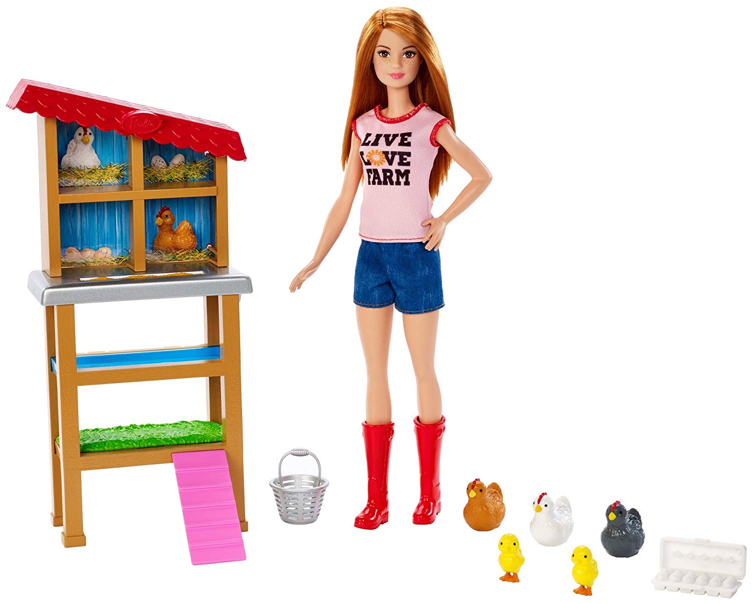 e646e478f8ffb47eb9f1ee7e405a4fbd Barbie in Carriera - Playset Allevatrice Di Polli - immagine 1
