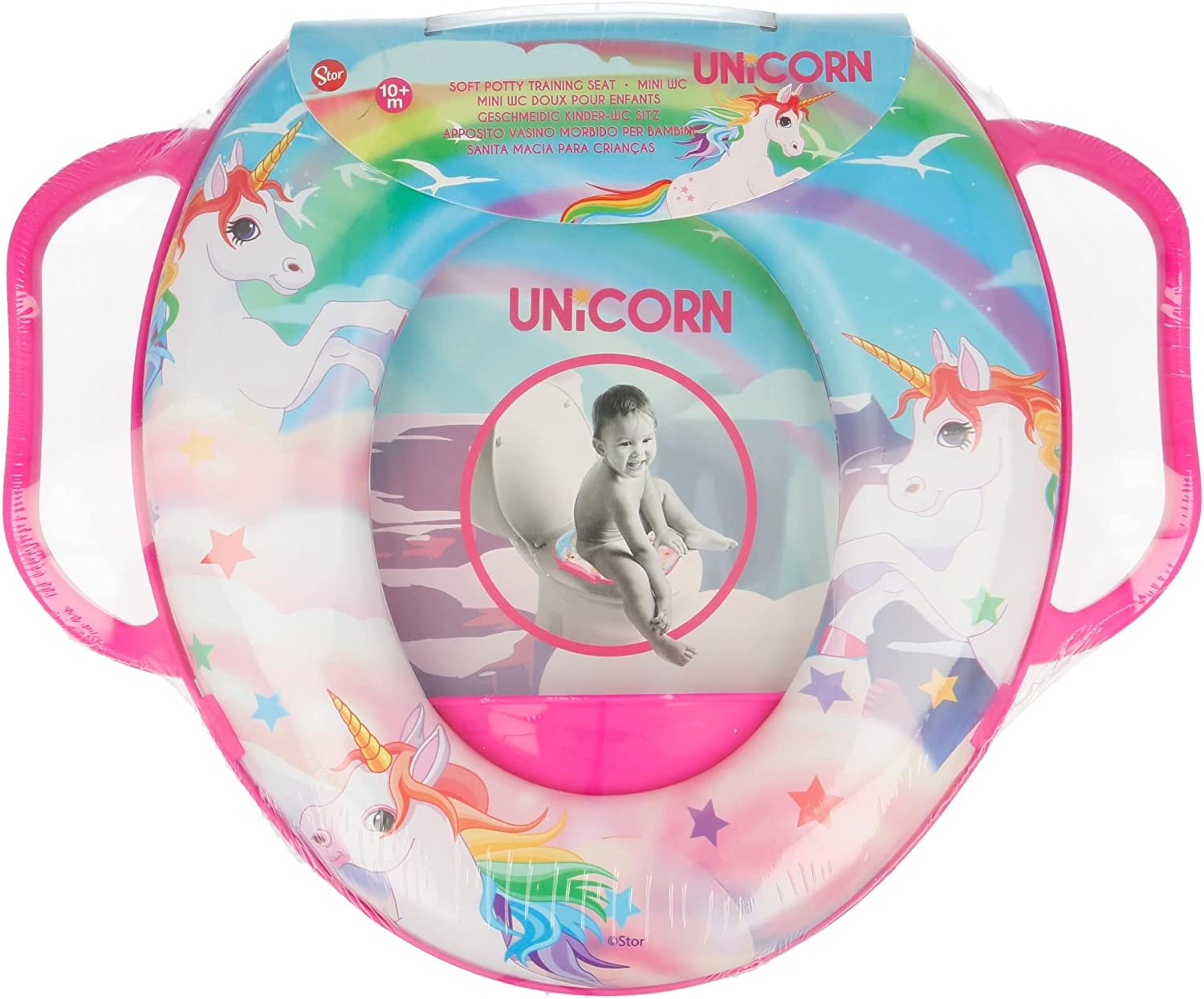 e9199191f7819ef2518c23514b0caaf8 RIDUTTORE PER WC CON MANIGLIE UNICORNS - immagine 1