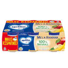 e9292ae0e03234d87d62d79ba9896a23 Mellin Omogeneizzato Mela/Banana Nat Gr.100x6 - immagine 1