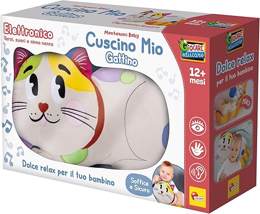 ea5825f408b0063328e56ddd6beafb9d Lisciani Montessori Baby Cuscino Mio - Gattino - immagine 1