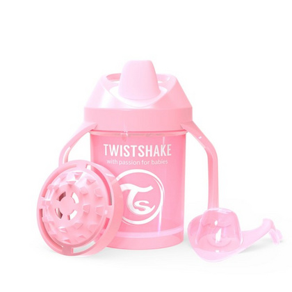 ee8ef238a7015de155c4bb59f8fcfbe1 Twistshake Mini Cup 230ml 4+m Pastel Pink - immagine 1