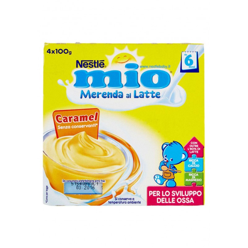 f0fd6cb3eeb1d6b28a6b6590b650ad93 Mio Merenda al latte gr.100x4 - Caramello - immagine 1