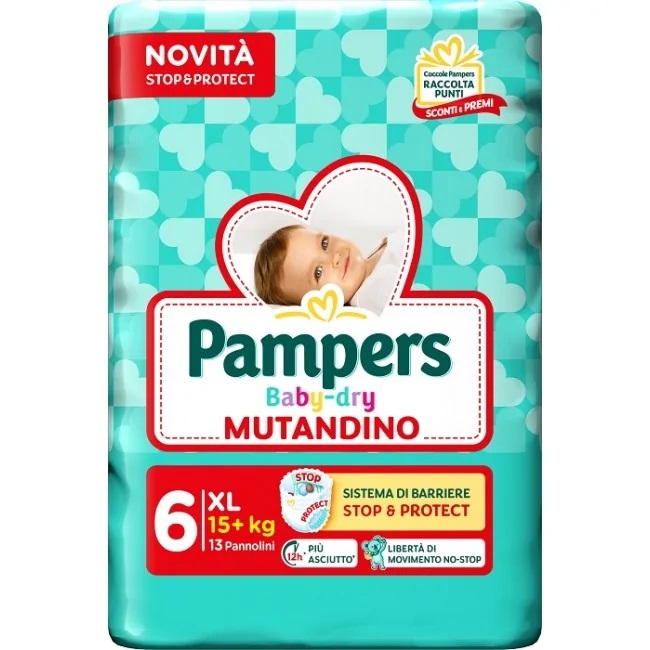 f19d408011cf58acf553d974ebb7acd5 Pampers Babydry Mutandina XL 13 pz. - immagine 1