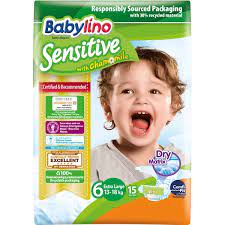 f5fa35ae34c0871aaab068387c7c582b Babylino Pannolino Sensitive Mis.6 13-18 Kg 15 pz. - immagine 1