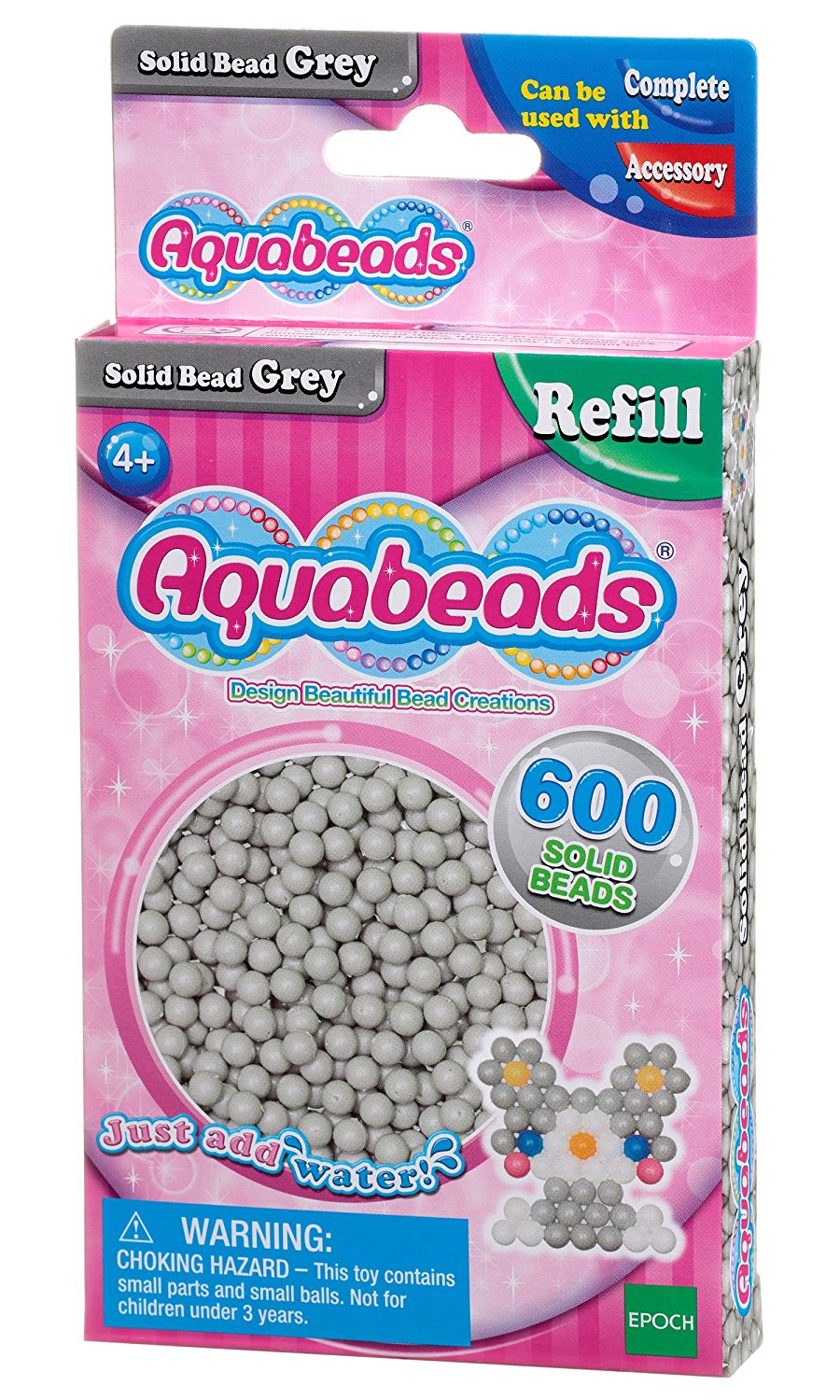 f689f691ce3eec93faae3c4cf534f54d Aquabeads Perle Ricambio 600 pz. Grigio - immagine 1