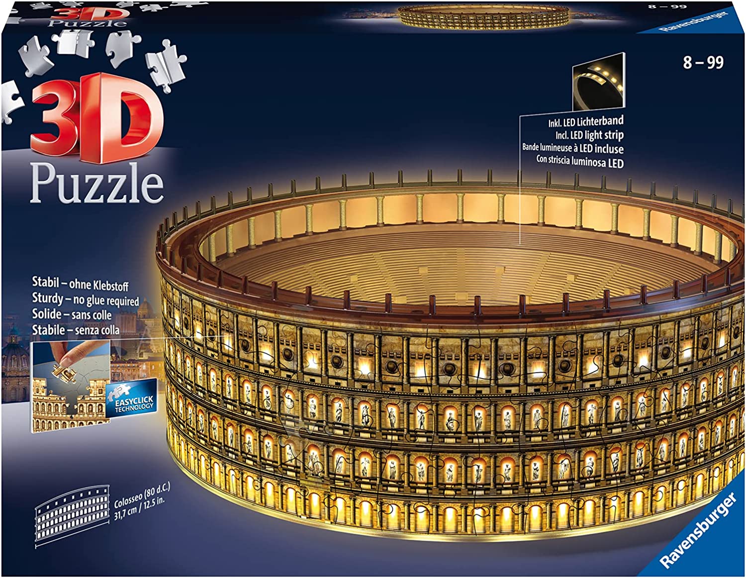 f6c778b81301da7b4b5293ae02643fe7 Ravensburger Puzzle 3D Colosseo - Night Edition - immagine 1