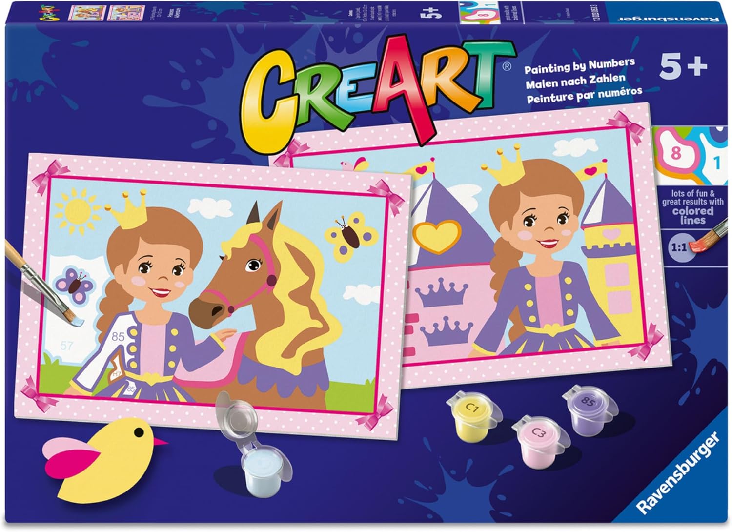 f78ff7a7f2ff3ccb4154fb48f4f7bec1 Ravensburger CreArt Serie Junior: 2 x Principessa Avventurosa - immagine 1