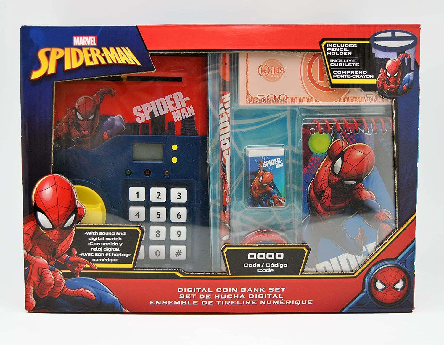 fb6f801f5b7b7c79c020a7518353d47e Salvadanaio Digitale con Combinazione Spiderman - immagine 1