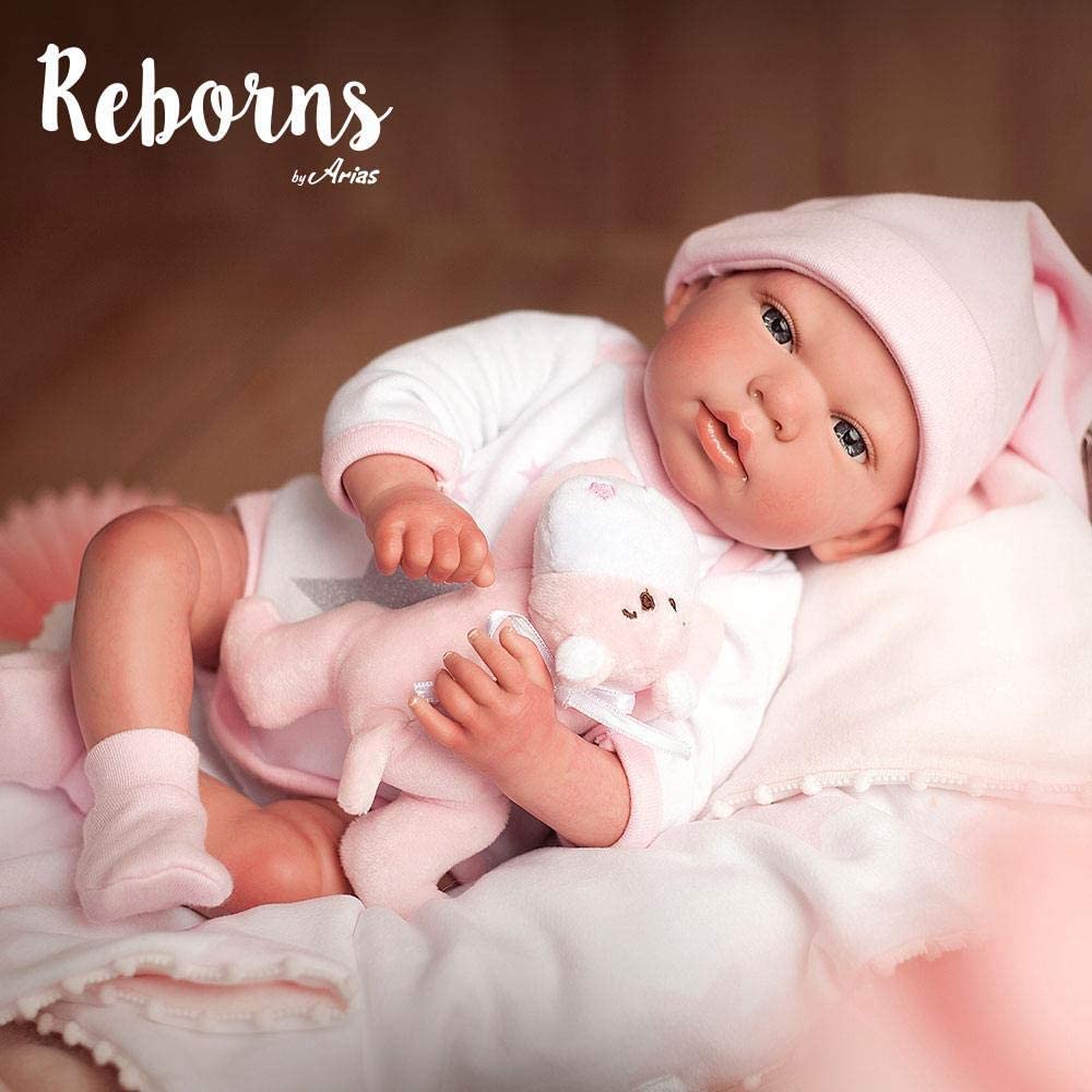 ff590203da45352d88341a68901e13ce Arias Bambola Reborn Gala cm.40 con peluche - immagine 1