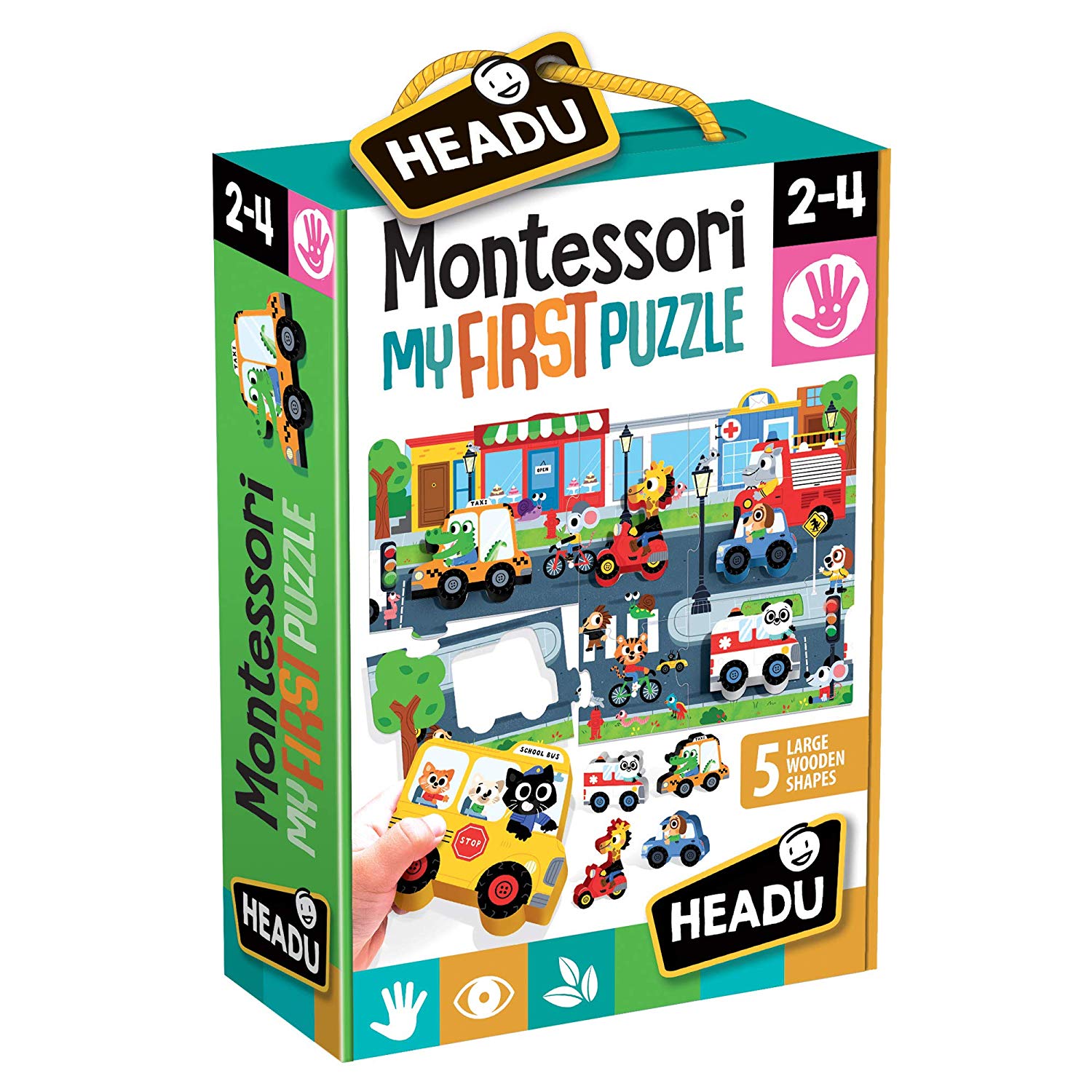 ff828aecbbb6b8369695652fe4bafa32 Headu Montessori First Puzzle The City - immagine 1