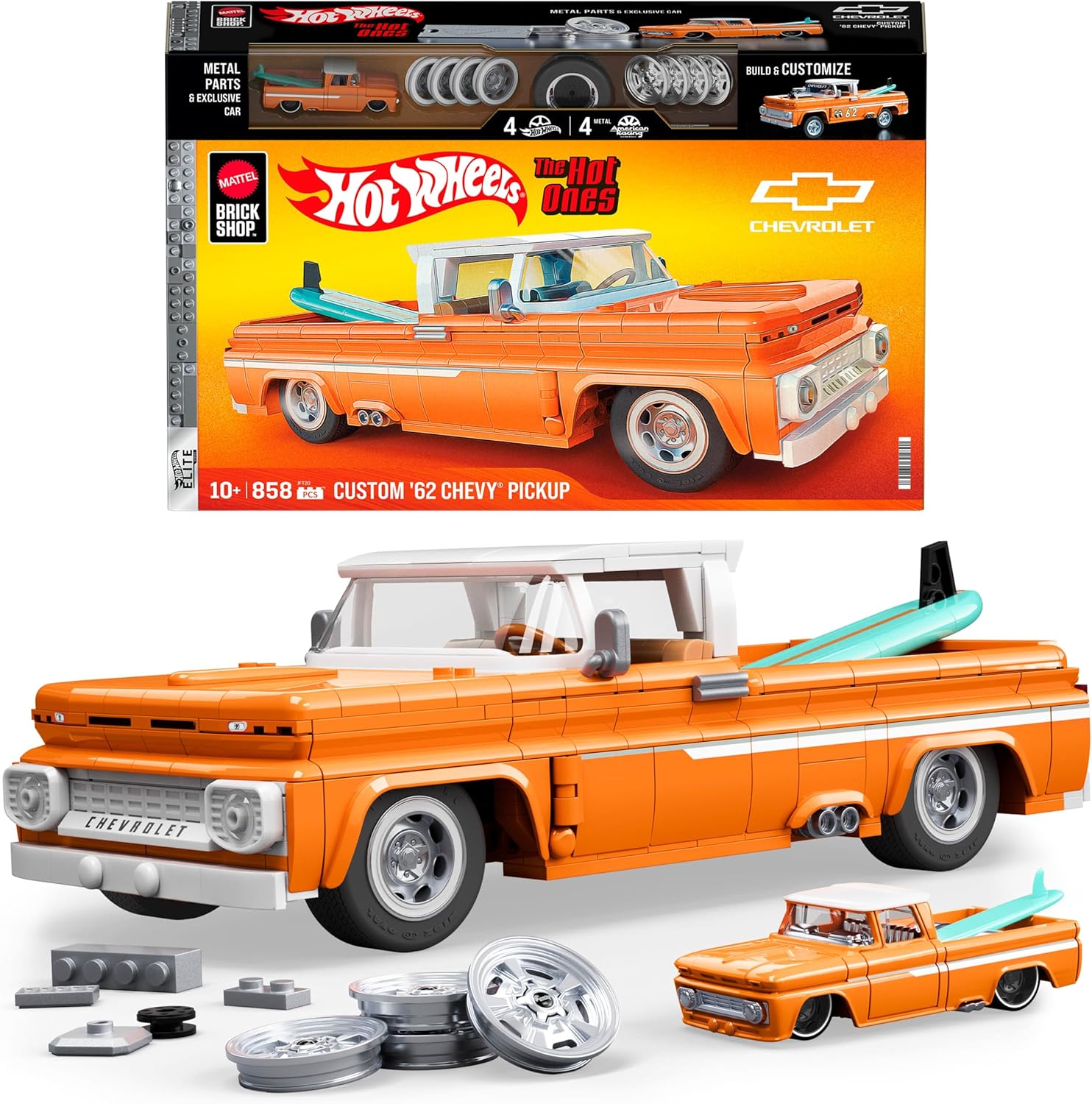 2b34d650ddc730ed07eb27a5c893ddae Hot Wheels Brick Shop Custom 62 Chevrolet - immagine 1