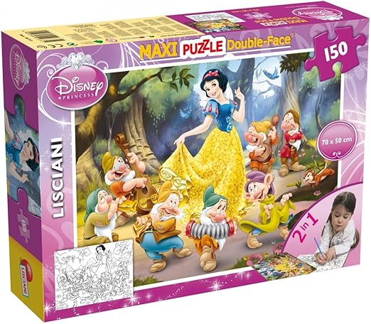 39911cbba775a1c1df03053da05515a8 Puzzle Lisciani Double Face MAXI 150 PZ. Biancaneve - immagine 1
