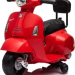 Vespa Mini 6volt Sedile Pelle Rossa