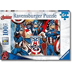 7f294328b2b9b4c7b1cb7c3ccea63c7a Ravensburger Puzzle 100 Pz XL Capitan America - immagine 1