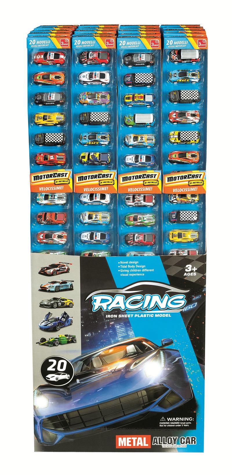 c808d615adba5cf1960ddc3c86aa40ec Rstoys Set 20 Auto Die Cast scatola lunga - immagine 1