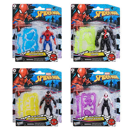 379d8aeae5a2f7a64f6ead8c76a1ecd8 Spiderman Action Verse Pers 10 cm Ass - immagine 1