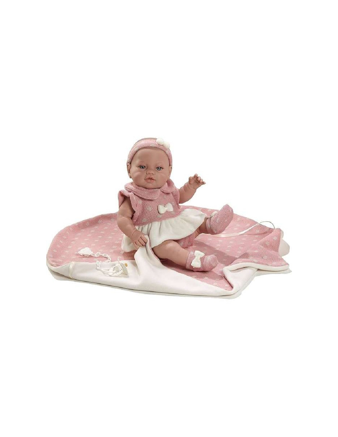 3fb7f3d46684dca651cf593599862a11 Bambola Eva con vestitino rosa a pua 42 cm - immagine 1